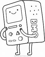 Coloring Pages Computer Cartoon Bmo Adventure Time Network Printable Keyboard Cute Croquis Sheets Maison Parts Princess Color Dessin Bubblegum Lab sketch template