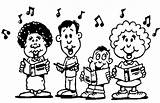 Singing Clipart Choir Sing Children Clip Cliparts Hymn Group Singers Singer Song Music Church Library Notes Along Chorus Department Head sketch template