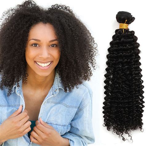unprocessed virgin mongolian afro kinky curly human hair weave