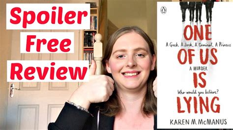 book review one of us is lying by karen m mcmanus spoiler free youtube