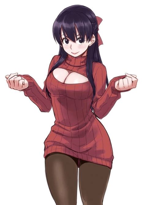 Anime Open Chest Sweater Girls Anime Amino