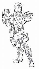 Coloring Deadshot Coloriages Printmania sketch template