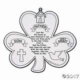 Trinity Shamrock Holy Catholic Color Crafts Kids Patrick Sunday Church School Coloring St Pages Own Craft Cutouts Saint Activities Children sketch template