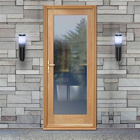 part  compliant external shaker  pane oak door  clear safety double glazing