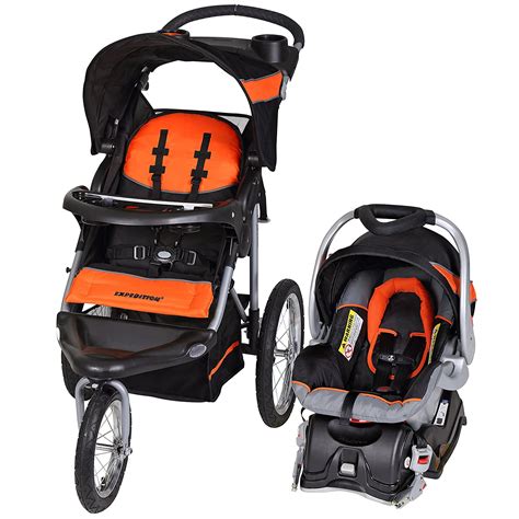 baby trend expedition jogger stroller  car seat millennium orange