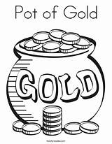 Gold Pot Coloring Rainbow Getdrawings sketch template