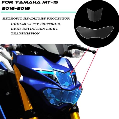 yamaha mt  mt   motorcycle headlight cover protective screen lens acrylic
