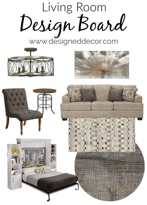 cozy modern living room design board  vintage touches designed decor bloglovin