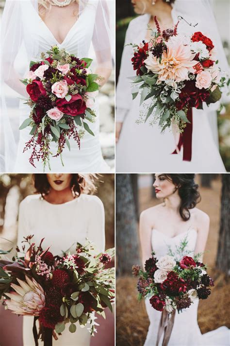 beautiful winter wedding bouquets    stunning roowedding