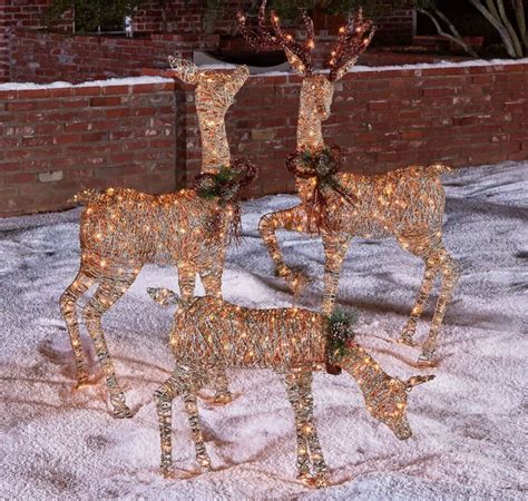grapevine deer lawn ornaments christmas outdoor yard decorations