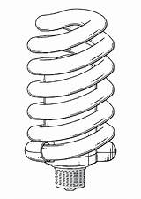 Bulb Light Coloring Saving Energy sketch template