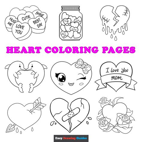 hearts  arrows   coloring pages