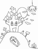 Halloween Coloring Pages Printable Kids House Printables Spooky Page1 Hill There Six Ghosts Each Below Different  Thehousewifemodern sketch template