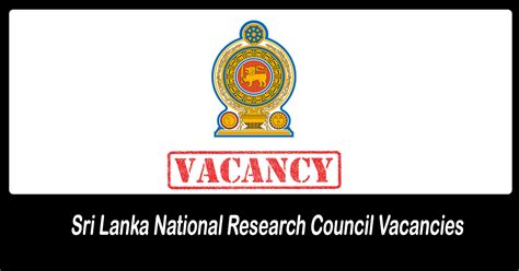 sri lanka national research council vacancies onlinejobslk