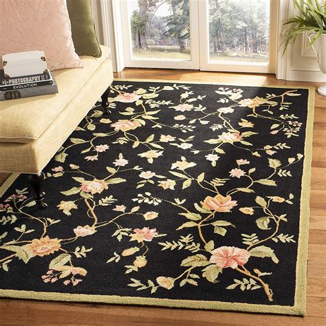safavieh chelsea collection hkb hand hooked black premium wool area rug