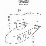 Coloring Pages Submarine sketch template