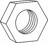 Nut Drawing Hexagonal Bolts Vector Technical Clipart Vectors sketch template
