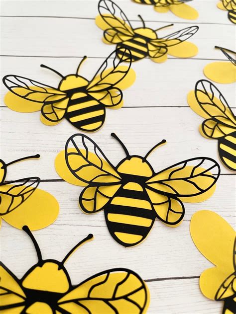 bumble bee paper cutouts  bumble bee decor bee decor theme etsy