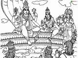 Vishnu Hindu Inde Coloriages Adultes Goddesses Colouring Colorier Lord Printablefreecoloring Protecteur Univers Mythologie Hindoue Indiennes Tradition Voiles Adulte Designlooter Thème sketch template
