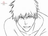 Ichigo Coloring Kurosaki Pages Bleach Anime Fanpop Library Lineart Comments sketch template