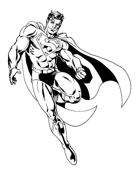 printable superman super hero flying coloring pages