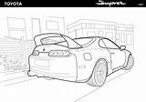 Supra Mk4 Drift Adults sketch template