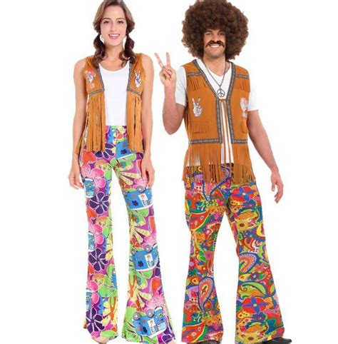 Ladies Mens 60s 70s Retro Hippie Go Go Girl Disco Costume Fancy Dress