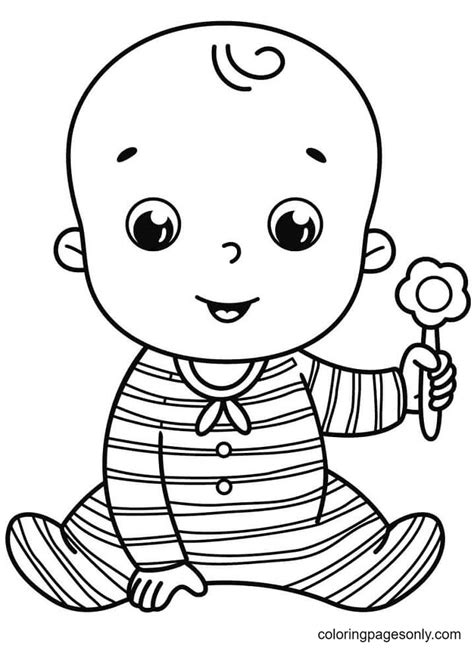 baby boy face coloring pages