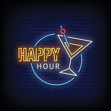 happy hour logo vector art icons  graphics