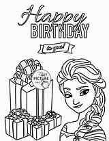 Birthday Coloring Pages Frozen Happy Elsa Kids Printable Duggee Hey Color Princess Girls Visit Getcolorings Getdrawings Froze sketch template