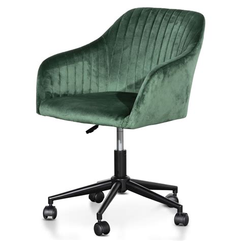 se velvet office chair dark green calibre furniture