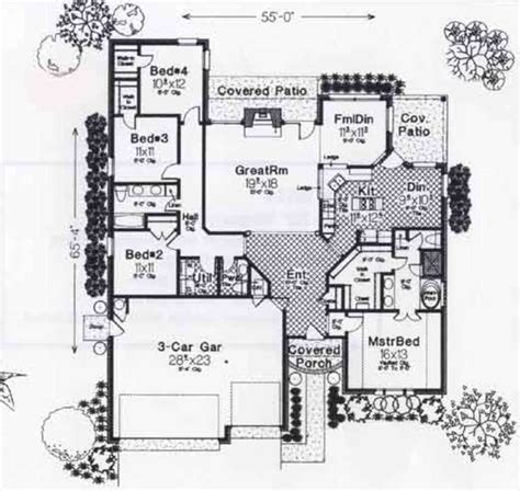 colonial style house plan  beds  baths  sqft plan   house plans colonial