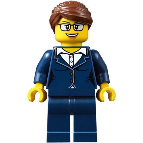 lego dark blue city people pack business woman minifig torso