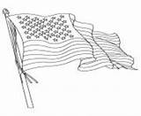 Flag Coloring American Pages Printable Waving Online Info sketch template