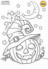 Halloween Coloring Pages Kids Cute Printable Sheets Preschool Printables Ausmalbilder Fall Kinder Scary Book Crafts Color Noć Bojanke Vještica Toddlers sketch template