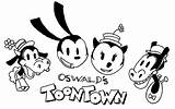 Oswald Rabbit Lucky Coloring Pages Mickey Disney Imagineering Mouse Card Getcolorings Awesome Toontown sketch template