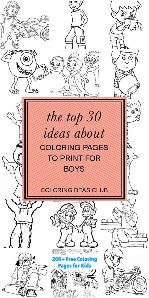 top  ideas  coloring pages  print  boys coloring