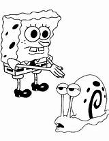 Coloring Pages Gary Snail Spongebob Greet Master His Print Drawing Walking Bottom Bikini Snails Color Getdrawings Search sketch template