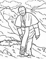 Colorare Kolorowanki Góry Disegni Secondo Paweł Coloriages Karol Wojtyła Jp2 Pawel Pape sketch template