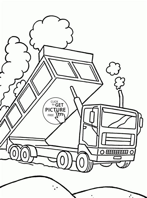 dumper truck coloring page  kids transportation coloring pages