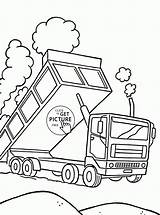 Coloring Pages Truck Kids Dumper Emergency Vehicle Transportation Wuppsy Visit Printables Drawing Getdrawings Dump sketch template