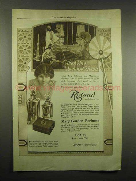 rigaud mary garden perfume ad queen  sheba