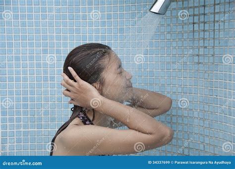 Asian Woman Take A Shower Royalty Free Stock Images Image 34337699