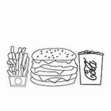 Fries Hamburger Momjunction Spongebob Hamburgers sketch template