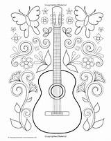 Hipster Thaneeya Mcardle Guitarra Heidi Kahle Getcolorings Perfect sketch template