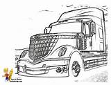 Pages Coloring Truck Big Rig Trucks Colouring Peterbilt Star Sheets Navistar Tough Rigs Template Lone sketch template