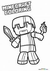 Steve Creeper Herobrine Torch Aphmau Colouring Minecart Coloringpagesonly Getcolorings sketch template