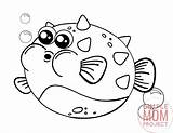 Puffer Ocean Blowfish Simplemomproject sketch template