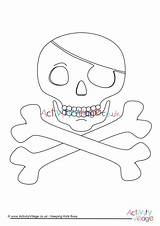 Crossbones Skull Colouring Pages Village Activity Explore sketch template