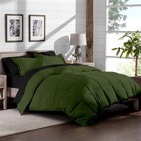 piece bed   bag twin xl extra long comforter set green sheet set black walmartcom
